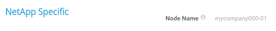 NetApp Specific NetApp Specific